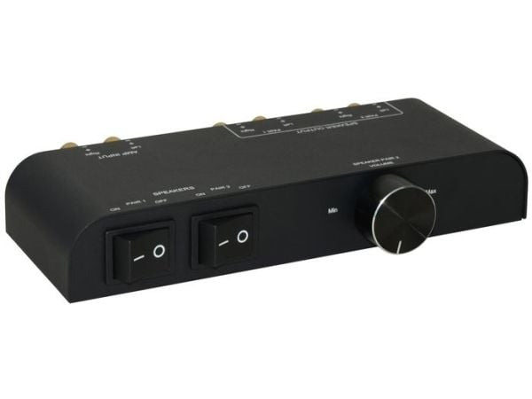 MicroConnect - Høyttalervelger / volumkontroll for høyttaler - 2way - svart