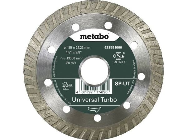 Metabo 628551000, Betong, Sandsten, Flis, 11,5 cm, 2,22 cm, 13300 RPM, Metabo, 1 stykker