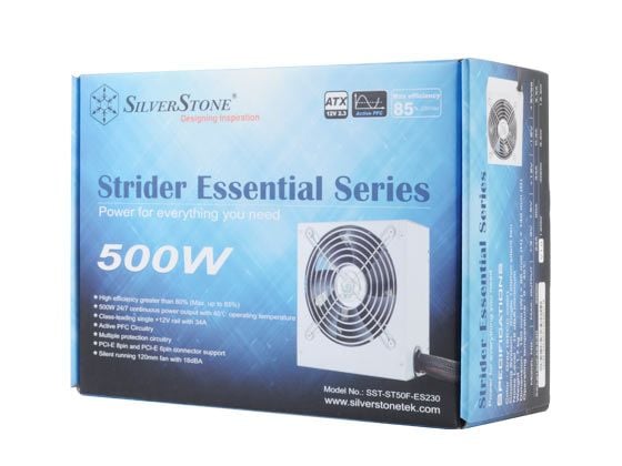 SilverStone Strider Essential Series SST-ST50F-ES - Strømforsyning (intern) - aktiv PFC