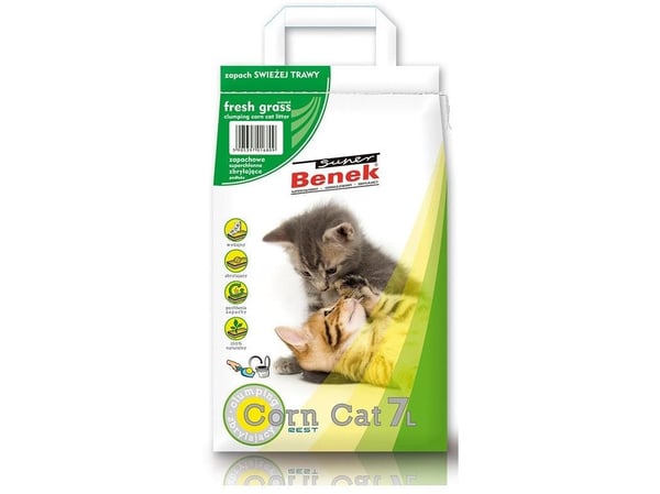 Certech Super Benek Corn Cat Ferskt gress - Maisstrø 7 l