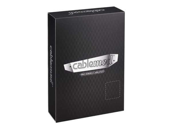 CableMod PRO Series ModMesh RT-Series - Strömkabelsats - formpressad - svart, röd