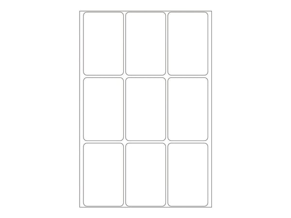 HERMA - Papir - matte - permanent klæbemiddel - hvit - 34 x 53 mm 288 etikett(r) (32 ark x 9) etiketter