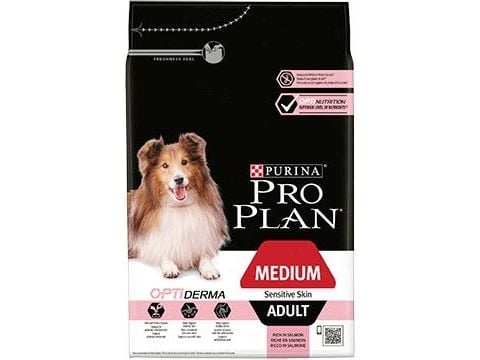 Purina Medium Adult Sensitive Skin, Vuxen, Jätte (> 45kg), Lax, 14 kg