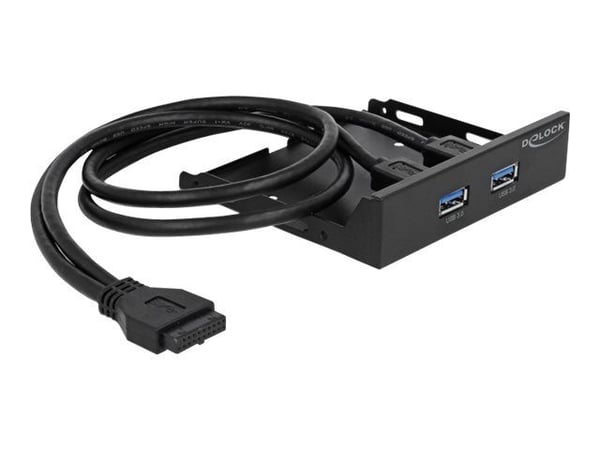 Delock - Lagrings-porttipaneeli - USB 3.0 x 2 - lajittelu