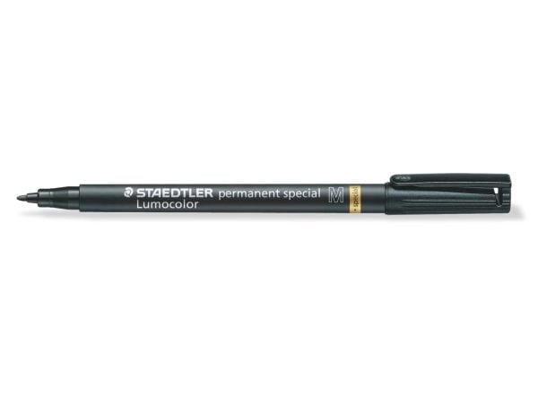 Staedtler Lumocolor 319, Keskikokoinen, 1 väriä, Musta, 1 mm, Polypropeeni (PP)