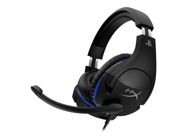 HyperX Cloud Stinger PS4 - Headset - full storlek - kabling - 3,5 mm jackstik - Sort &amp; Blå