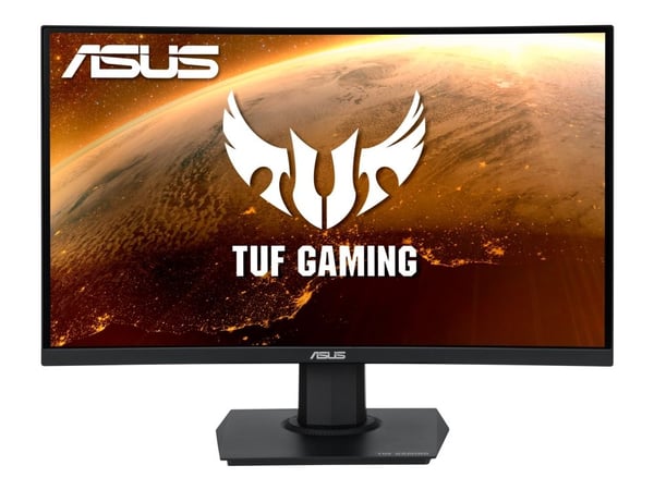 ASUS TUF Gaming VG24VQE - LED-skjerm - gaming - kurvet - 23.6" - 1920 x 1080 Full HD (1080p) @ 165 Hz - VA - 250 cd/m² - 3000:1 - 1 ms - 2xHDMI, Di...