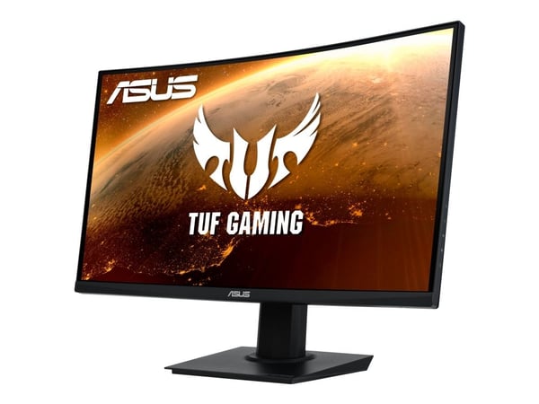 ASUS TUF Gaming VG24VQE - LED-skjerm - gaming - kurvet - 23.6" - 1920 x 1080 Full HD (1080p) @ 165 Hz - VA - 250 cd/m² - 3000:1 - 1 ms - 2xHDMI, Di...