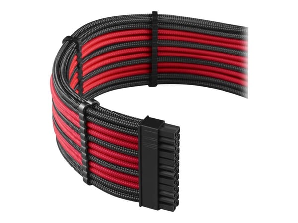 CableMod PRO Series ModMesh - Skjøteledningskabelsett - formstøpt - svart, rød