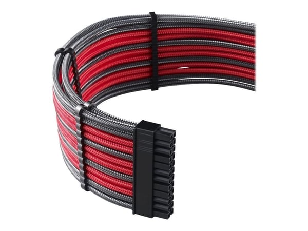CableMod PRO Series ModMesh - Förlängningssladdsats - formpressad - röd, kol
