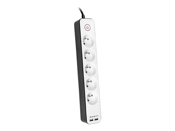 Tracer Zebra - Overspenningsavleder - utgangskontakter: 7 - 1.5 m kabel - hvit, svart