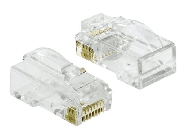 Delock - Nettverkkontakt - RJ-45 (hann) - UTP - 5 - 6.5 mm - CAT 6 - gjennomsiktig (en pakke 20)