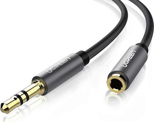 Ugreen Jack 3,5 mm - Jack 3,5 mm kabel 1,5 m svart (UGR550BLK)