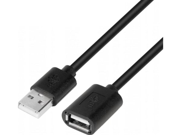 USB-kaapeli AM-AF 1,8 m jatkokaapeli musta