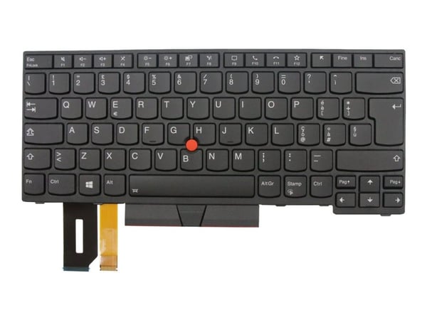 Chicony - Erstatningstastatur for bærbar PC - bakbelysning - Italiensk - svart - for ThinkPad P14s Gen 1 20S4, 20S5; T14 Gen 1 20UD, 20UE