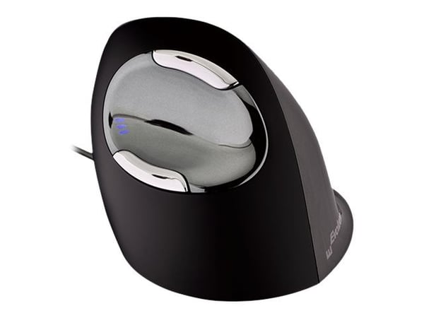 Evoluent VerticalMouse D Large - Vertikal mus - ergonomisk - laser - 6 knapper - trådløs - USB trådløs mottaker