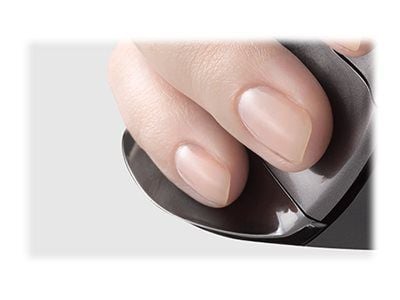Evoluent VerticalMouse D Large - Vertikal mus - ergonomisk - laser - 6 knapper - trådløs - USB trådløs mottaker