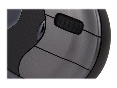 Evoluent VerticalMouse D Large - Vertikal mus - ergonomisk - laser - 6 knapper - trådløs - USB trådløs mottaker