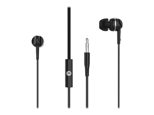 Motorola Pace 105 - Ørepropper med mikrofon - i øret - kablet - 3,5 mm jakk - svart