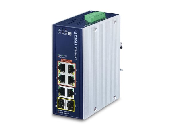 PLANET IGS-824UPT - Switch - DIN-skenmonterbar