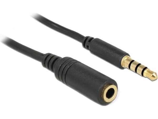 DeLOCK 84669, 3.5mm, Uros, 3.5mm, Naaras, 5 m, Musta