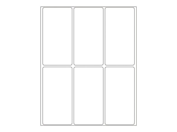 HERMA - Permanet adhesiv - hvit - 34 x 67 mm 192 etikett(er) (32 ark x 6) merkelapper