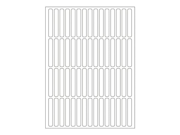 HERMA - Permanet adhesiv - hvit - 5 x 35 mm 1920 etikett(er) (32 ark x 60 merkelapper