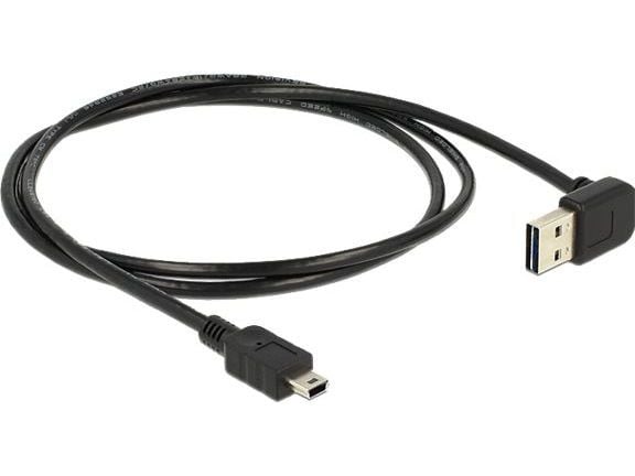 Delock EASY-USB - USB-kabel - mini-USB type B (hann) til USB (hann) - USB 2.0 - 1 m - 90° kontakt - svart