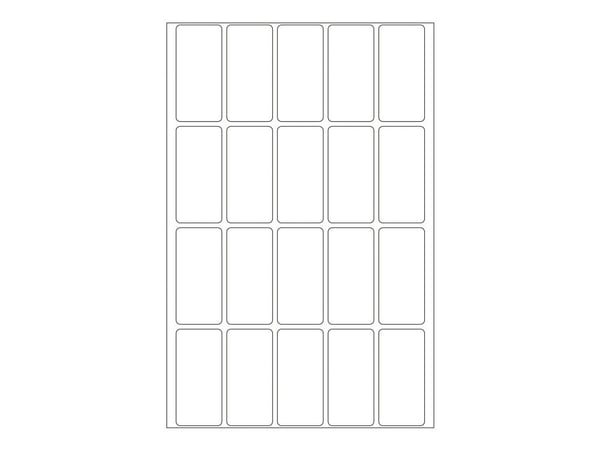 HERMA Movables - Selv-adhesiv - hvit - 19 x 40 mm 640 stk (32 ark x 20) merkelapper
