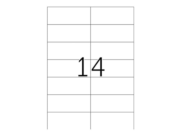 HERMA Premium - Papir - matt - permanent selv-adhesiv - hvit - 105 x 42.3 mm 350 etikett(er) (25 ark x 14) laminerte etiketter