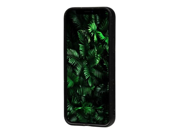 dbramante1928 Barcelona - Baksidesskydd för mobiltelefon - 100 % biologiskt nedbrytbart växtbaserat material - nattsvart - för Apple iPhone 12 mini