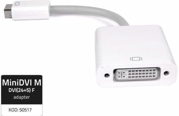 Qoltec - DVI-adapter - mini-DVI (hann) til DVI-I (hunn) - 17 cm