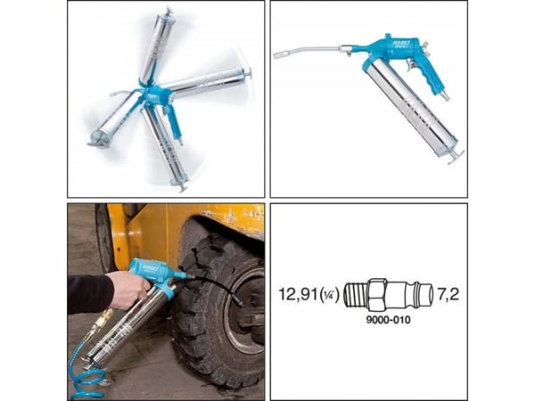 HAZET 9042N-1, Tyskland, 400 ml, 0,23 m, 6,3 stang, Trykkluft, 172 mm