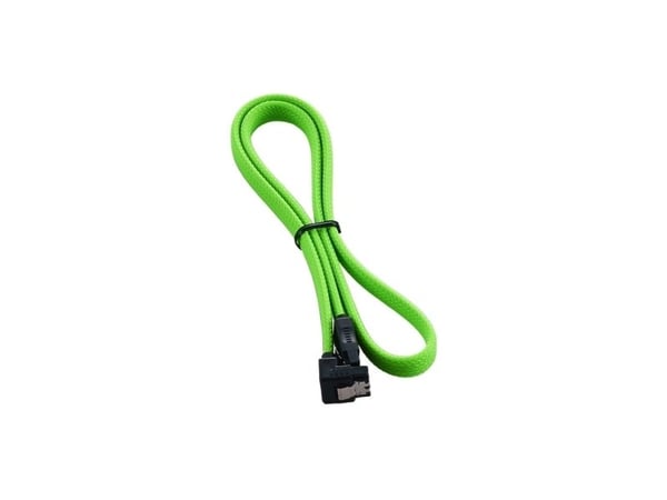 CableMod ModMesh - SATA-kabel - Serial ATA 150/300/600 - SATA (hunn) rettvinklet til SATA (hunn) - 60 cm - lys grønn