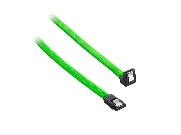 CableMod ModMesh - SATA-kabel - Serial ATA 150/300/600 - SATA (hunn) rettvinklet til SATA (hunn) - 60 cm - lys grønn