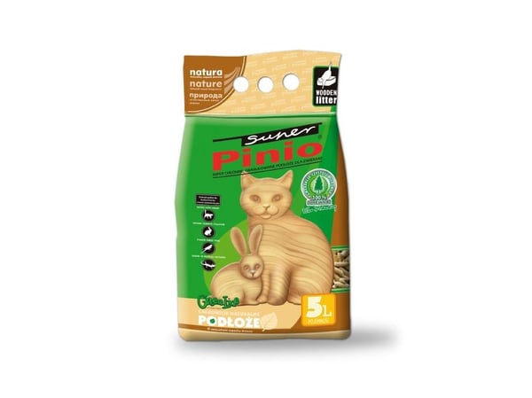 Certech Kattegrus Super Pinio Natural 5 l - Kattegrus af træ Certech Kattegrus Super Pinio Natural 5 l - Kattegrus af træ