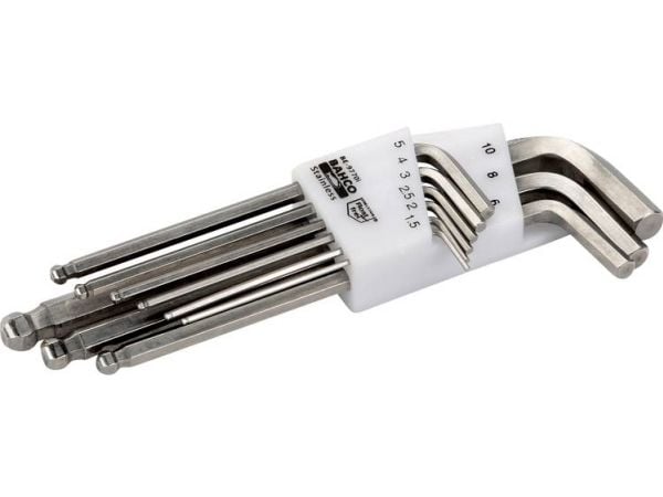 Bahco unbrakonøglesæt med kugle rustfast BE-9770I 1,5-10 mm
