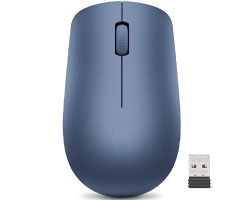 Lenovo 530 Wireless Mouse - Mus - høyre- og venstrehåndet - optisk - 3 knapper - trådløs - 2.4 GHz - USB trådløs mottaker - avgrunnsblå