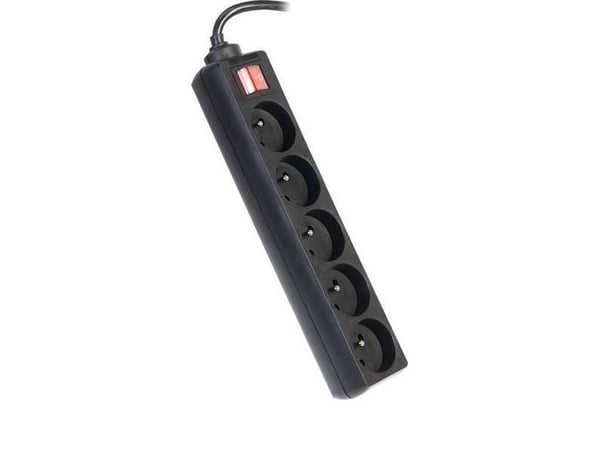 Grenuttag PremiumCord 5 uttag 3 m svart (ppa5 -03Bk)