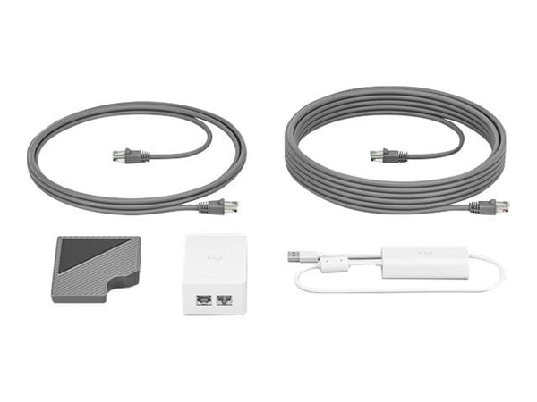 Logitech Cat5e Kit - Tillbehörssats till videokonferens - för Logitech Base Bundle, RoomMate + MeetUp + Tap IP; Room Solution Base Bundle, Huddle, ...