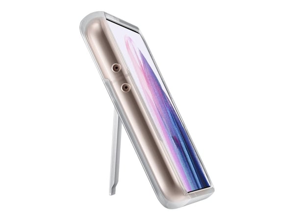 Samsung Clear Standing Cover EF-JG996 - Bakdeksel til mobiltelefon - termoplastisk polyuretan (TPU), polykarbonat - klart - for Galaxy S21+ 5G