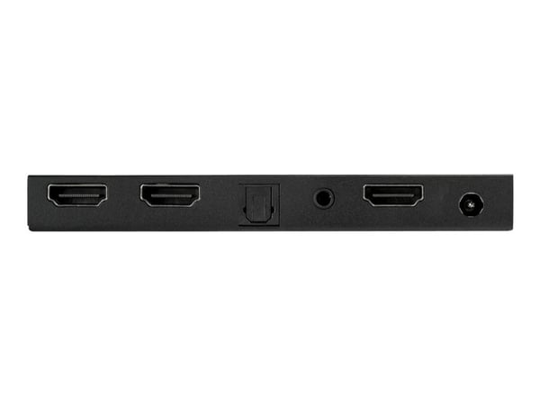 Startech 2-Port HDMI Splitter (1x2), 4K 60Hz UHD HDMI 2.0 Audio Video Splitter w/ Scaler & Audio Extractor (3.5mm/SPDIF), Dual HDMI Splitter (1-In ...