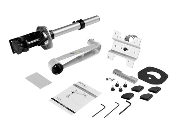 Startech Desk Mount Monitor Arm, VESA or Apple iMac/Thunderbolt Display up to 14kg, Articulating Height Adjustable Single Desktop Monitor Pole Moun...