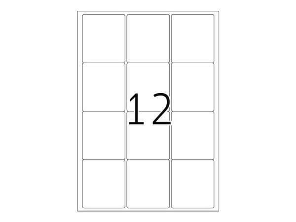 HERMA Premium - Papir - matt - permanent selv-adhesiv - hvit - 63.5 x 72 mm 1200 etikett(er) (100 ark x 12) laminerte etiketter