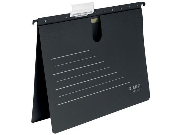 Leitz ALPHA - Hengeperm - for A4 (210 x 297 mm) - med fliker - svart, light gray print