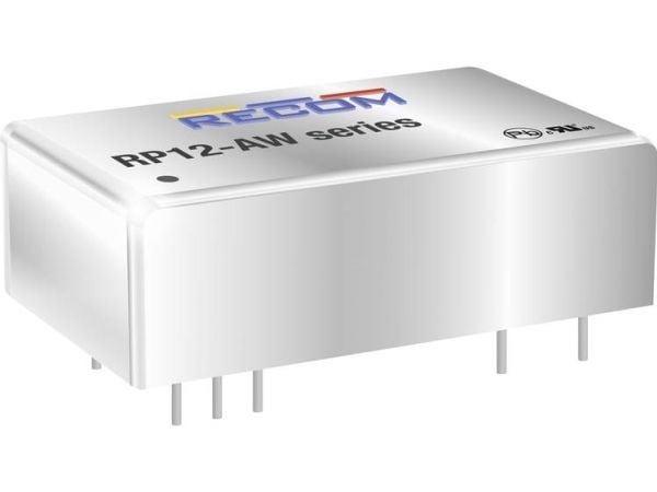 RECOM RP12-2412SAW DC/DC-muunnin, tulostus 1000 mA 12 W Lähtöjen määrä: 1 x