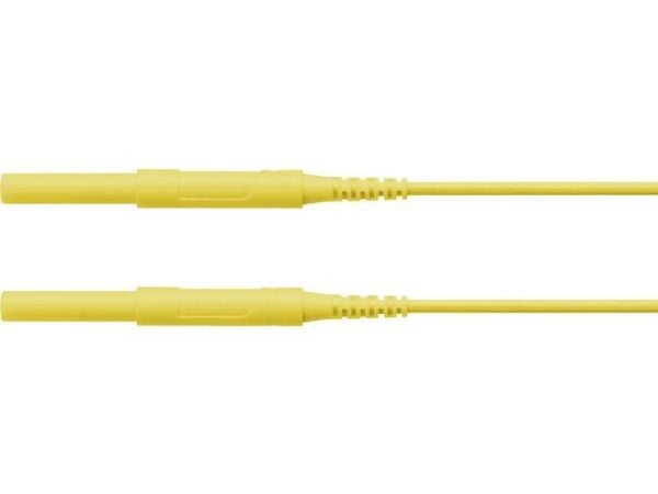 Schützinger Turvatestijohto Pistoke 4 mm Pistoke 4 mm 200,00 cm Keltainen 1 kpl 1 kpl