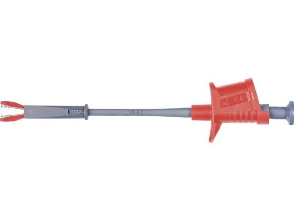 Schützinger SKPS 6925 Ni / RT Sikkerheds-klemprøvespids Tilslutning 4 mm Rød