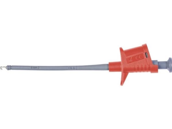 Schützinger SKPS 8334 Ni / RT Sikkerheds-klemprøvespids Tilslutning 4 mm Rød
