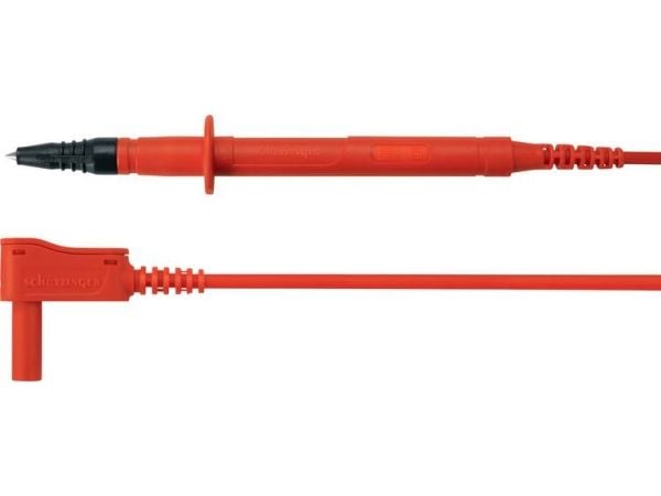 Schützinger SPL 7315 Ni / 1 / 100 / RT Sikkerhedsprøveledning [Stik 4 mm - Testspids] 100.00 cm Rød 10 stk
